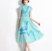 Women's Clothing Elegant Slim T Shirt Plant Flower Pleated Skirt Two Piece Design Niche Fashion Suit_ecoleips.com