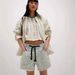 European And American Foreign Trade Cross-border Casual Eyelet Drawstring Multi-pocket Loose Denim Shorts For Women_ecoleips.com