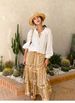 K New Design Sense Long Sleeve Shirt For Women, White Loose Women's Shirt_ecoleips.com