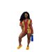 Women's Clothing Sexy Ladies Hollow Perspective Lapel Knitted Shorts Suit_ecoleips.com