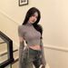 girl Pure Desire New Year Red Long Knitted Top For Women Autumn Win Christmas Hot Girl Design Drawstring Sleeve Short_ecoleips.com