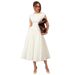 French Style Sleeveless Cocktail Dress With Backless Design, Waist Cinching & Flared Skirt For Women_ecoleips.com