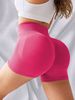 Women's Clothing Hip Lifting Seamless Yoga Pants High Waist High Elastic Solid Color Breathable Quick Drying Sports Fitness Pants Tight Shorts_ecoleips.com