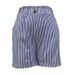 Aria Basics Aria Basics 2024 European And American Summer New Cross-Border Casual Pocket Striped Shorts Women's Fashion_ecoleips.com