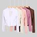 LU Women's Short Sports Stand Collar Jacket Slim Fit Running Fitness Pilates Yoga Clothing_ecoleips.com
