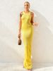 K Fashionable And Sexy U-neck Slimming Slim Fit Sequin Wrapped Hip Sleeveless Vest Dress_ecoleips.com