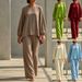 Women's Casual Cotton Linen Top And Pants Set Simple Long Sleeved Shirt with Straight Leg Pants European American Style 2 Piece Outfit_ecoleips.com