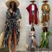Bohemian Tie-Dye Kimono Cover-Up – 100% Rayon Beach Wrap For Swimsuits (One Size, Multiple Prints & Colors)_ecoleips.com