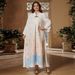 Women's Clothing Muslim Dress Fashionable High End Jacquard Fabric Embroidery Gradient Robe_ecoleips.com