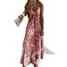 Women's Clothing American Style Summer Dress Digital Print Suspender V Neck Sleeveless Long Dress_ecoleips.com