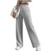 New Autumn/Winter European And American Fashion Women's Wide-Leg Knit Pants High-Waisted Stretch Ribbed Flared Trousers_ecoleips.com