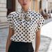 New Bow Collar Temperament Commuter Versatile Shirt Girl_ecoleips.com