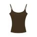 Aria Basics Aria Basics Meiyabi Backless Slim Waist Chest-Enhancing Spaghetti Strap Camisole Women With Chest Pads, European And American Style,_ecoleips.com