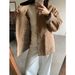 Aria Basics Huang Zheng Retro Color-Block Corduroy Thickened Cotton-Padded For Women Winter Loose Mid-Length Jacket Top 541106_ecoleips.com
