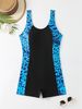 2026 plus Size Women's One Piece Swimsuit with Skirt European And American Style Racing Surfing Swimwear_ecoleips.com