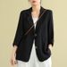 2026 Autumn New Fashion Casual Cotton Linen Blazer For Women, Solid Color Versatile Long Sleeve Loose Fit Suit Jacket_ecoleips.com