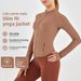 LULU Women's Slim Fit Yoga Wear With Stand Collar, Creora Hyosung High Elasticity, Soft Ribbed Zipper Pocket Fitness_ecoleips.com