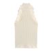 Aria Basics Aria Basics European And American Style Half-high Collar Lace Spliced Ribbed Tank Top, New Spring Fashion Versatile Slim-fit Hot_ecoleips.com