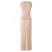 K Color Blocked Colorful Bright Silk Knitted Striped Sleeveless Vest+half Skirt Two-piece Set_ecoleips.com