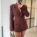 2026 Blazer European And American New Waist Temperament Women's Clothing Lapel Pocket Long Sleeve Short Jacket_ecoleips.com