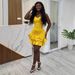 Women's Clothing Elastic Waist Pleated Lace Backpack Hip Dress_ecoleips.com