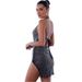 Women's clothing sexy backless deep V suspender hot diamond dress fashionable high slit nightclub party dress_ecoleips.com