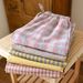 New Cotton Thin Women's Sleep Pants Simple Plaid Casual Loose Straight Home Trousers Can Wear Outside_ecoleips.com
