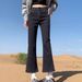 Women's High-waisted Flared Jeans, Autumn/winter 2025 New Style, Slim Fit, Slightly Flared, Slimming, With A Nice Drape,_ecoleips.com