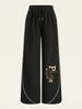 Women's Wide Leg Pants Paris Eiffel Tower Print Trendy Street Style English Pattern Casual Formal Polyester Spring/Autumn Summer_ecoleips.com