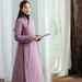 girl Autumn Winter New Improved Chinese Ethnic Style Zen Jacquard Quilted Long Robe Hanfu Jacket Thickened Cotton Coat_ecoleips.com
