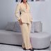 Women's Clothing Women's New Fashion Temperament Elegant Ruffled Long Sleeved Top Wide Leg Pants_ecoleips.com