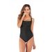 Women’s Clothing new one piece swimsuit solid color conservative belly covering suit swimsuit female_ecoleips.com