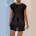 Sexy Hollow Knit Beach Cover-Up Blouse - Solid Color Sunscreen Dress With Bikini, European & American Summer Style_ecoleips.com