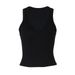 Aria Basics Aria Basics 2025 Summer New European And American Cross-Border Women's Fashion Solid Color Sleeveless Casual V-Neck Tank Top_ecoleips.com