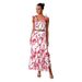 2025 Spring/Summer Women's Cross-Border Strap Dress With Elastic Waist, Shoulder Straps, And Long Flared Printed Skirt_ecoleips.com