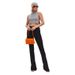 Women's Stretch Flared Jeans | Mid-Rise Bootcut | Vintage Wash Denim | Comfortable Loose Fit | Black Casual Pants_ecoleips.com