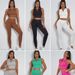 Women's Clothing Sports Suits Quick Drying Seamless Yoga Clothes Sports Fitness Shockproof Yoga Bra Yoga Pants Breathable Shorts_ecoleips.com
