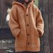 In-stock European And American Popular Women's Clothing Wish Mid-length Sweater New Cardigan Hooded Jacket_ecoleips.com