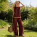 Women's Spring Summer Trendy Fashion Casual Two Piece Set Commuter Stylish And Youthful Clothing_ecoleips.com