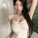 Women's Suspender Dress Sleeveless Low Cut Spring Summer Solid Color Dress Ruffled Hip Wrap Bodycon Dress Party Nightclub Dress_ecoleips.com