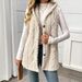 Women's Solid Color Plush Hooded Cardigan Button Down Outerwear For Autumn Winter Popular_ecoleips.com