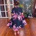 Women's Clothing Printed Large Skirt V Neck Zipper Short Sleeve Dress_ecoleips.com