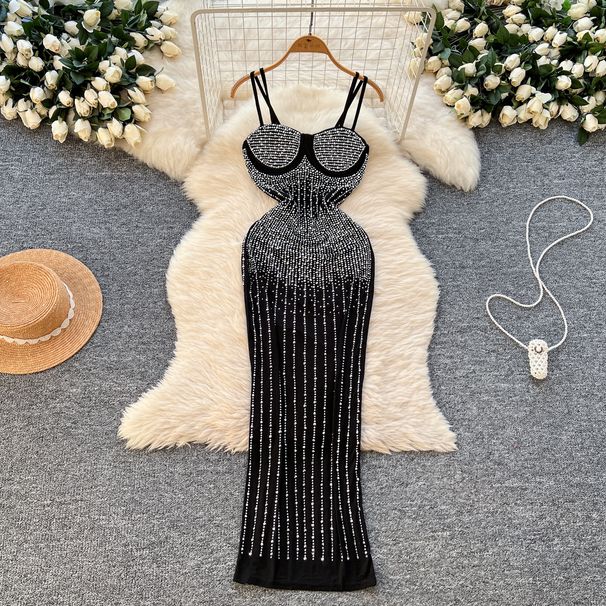 evening Party For Women, High-end Elegant, Heavy-duty Rhinestone-embellished, Slim-fit, European And_ecoleips.com