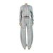 Women's Clothing Women's Casual Loose Two Piece Set Style Rope Tie Up Hooded Top Wide Leg Trousers For Formal & Casual_ecoleips.com
