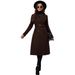 Elegant Double-Breasted Trench Coat - Women's Long Wool Blend Coat With Belt, Slim Fit Overcoat For Autumn/Winter_ecoleips.com