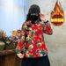 girl Winter New Northeast Women's Chinese Style Quilted Button Tang Suit Coat Village Girl Floral Cotton Jacket_ecoleips.com