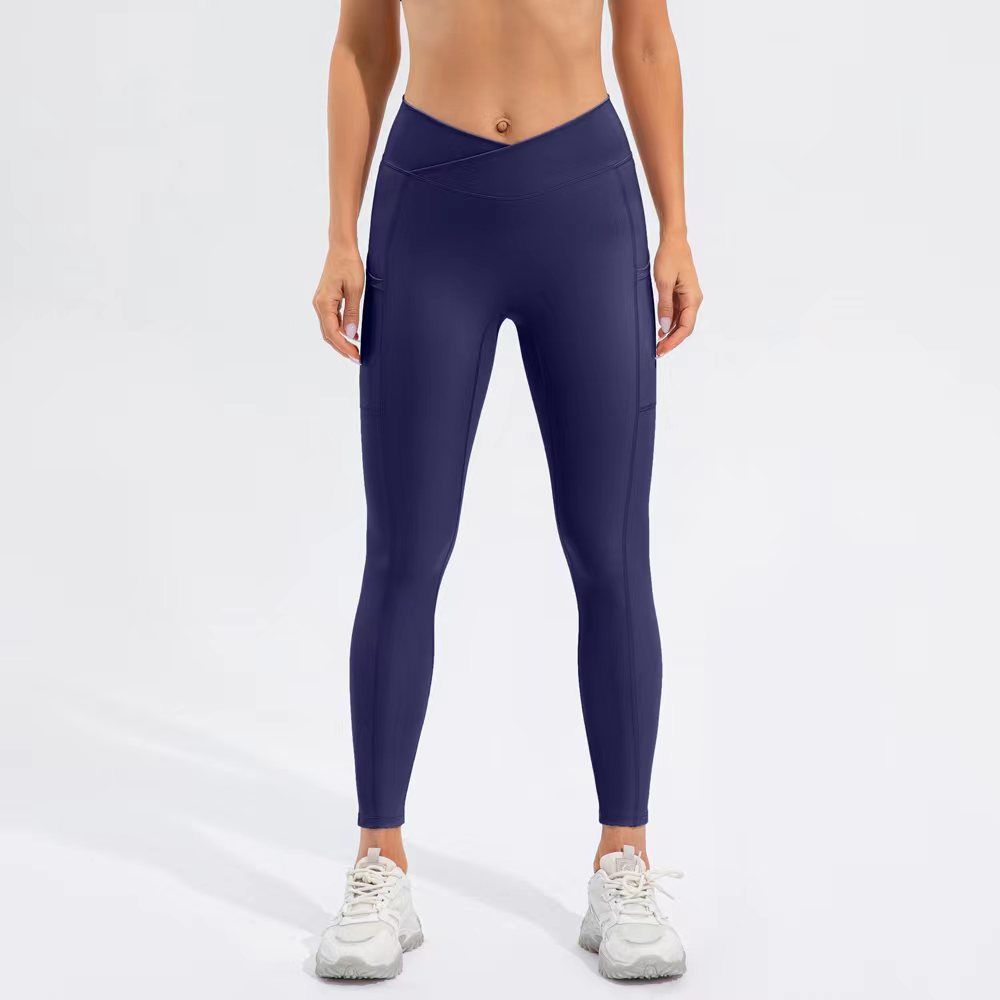 Women's Clothing Yoga Pants Women's Tight Fitting High Waist Hip Lifting Elastic Peach Butt Sports Fitness Pants Quick Drying Running Trousers_ecoleips.com