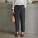 Suitable For All Seasons Lin Harem Wom, Summer Thin New Style, High-End Loose Fit, Petite Casual High-Waisted Plus Size Cropped Pants For_ecoleips.com