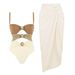 Women's Clothing New Arrival Swimsuit Women's Gold Plated Round Buckle Decorative Three-Color Hollow-Out Stitching Sexy Swimsuit Suit Women_ecoleips.com