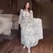 Women's Clothing Long Skirt Summer New Elegant Temperament Waist V Neck Dress Female_ecoleips.com